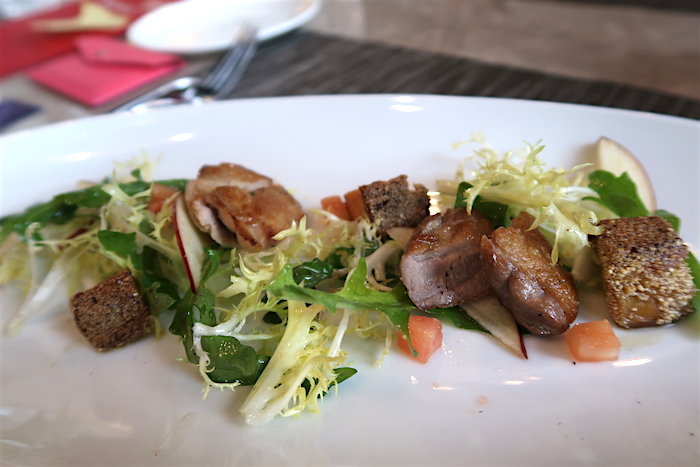 seared quail and foie salad