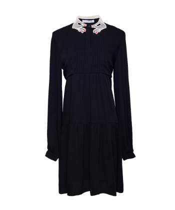 Cocktail: Black Lace Long Sleeved Dress from Italian Label Vivetta