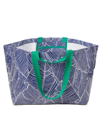 Project Ten: Oversize Tote in Palm Print Blue