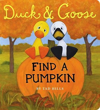 Best Halloween Books for kids - Duck and goose find a pumpkin