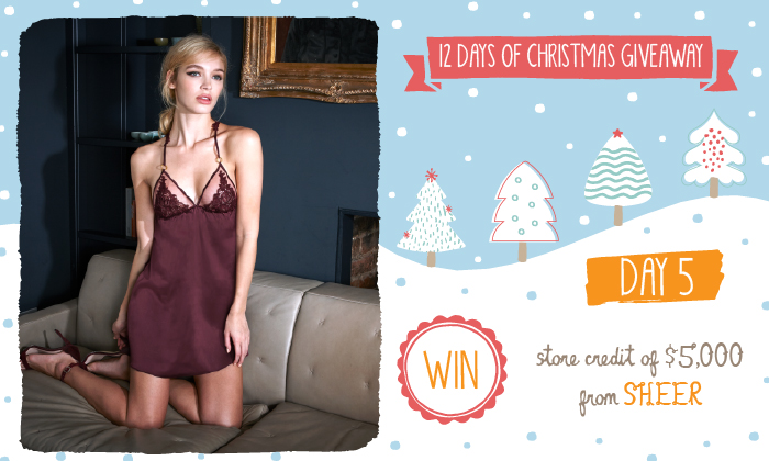 12 days of christmas - win sheer