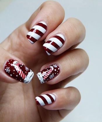 candy cane nails