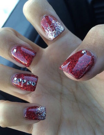 glitter nails