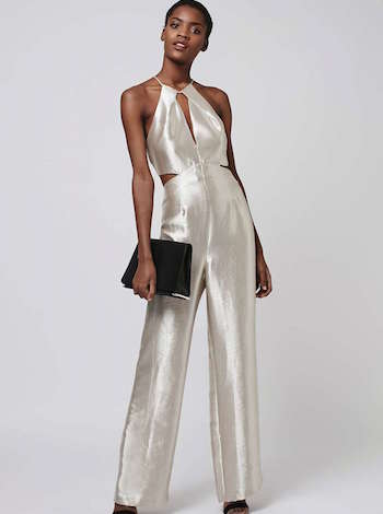 metallic jumpsuit - holiday looks