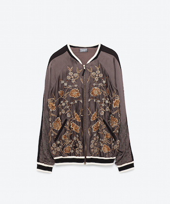 Zara: Embroidered Bomber Jacket