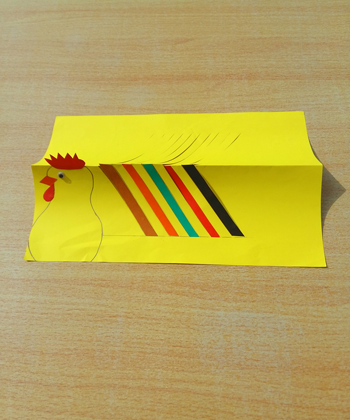 how to make a paper rooster