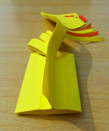 how to make a paper rooster