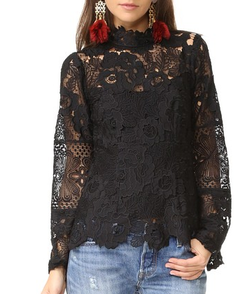 black lace top - online shopping