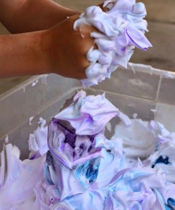 shaving cream messy play