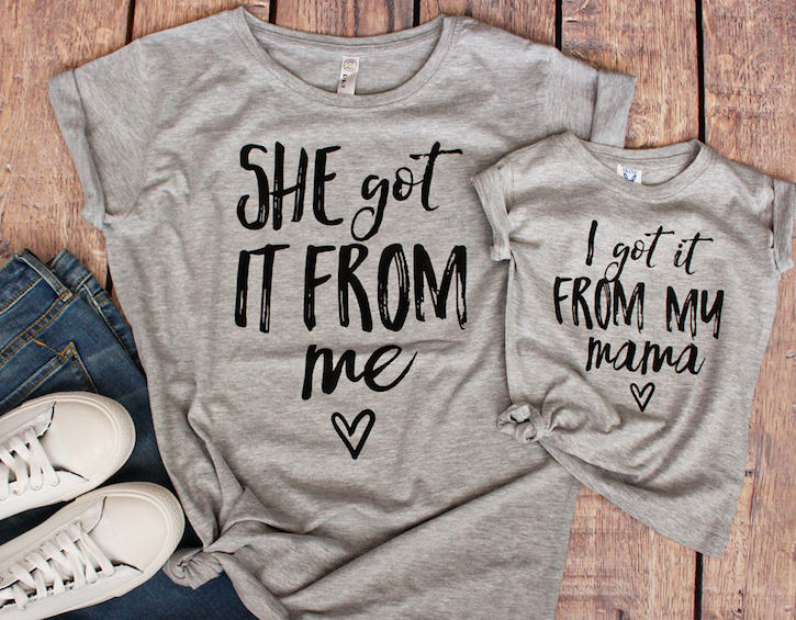 matching statement tshirt - mum and son or daughter