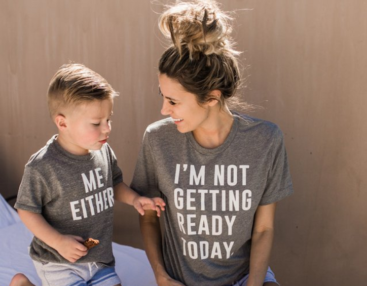 statement t-shirt - matching mum and son shirt