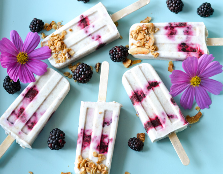 yogurt granola breakfast popsicles