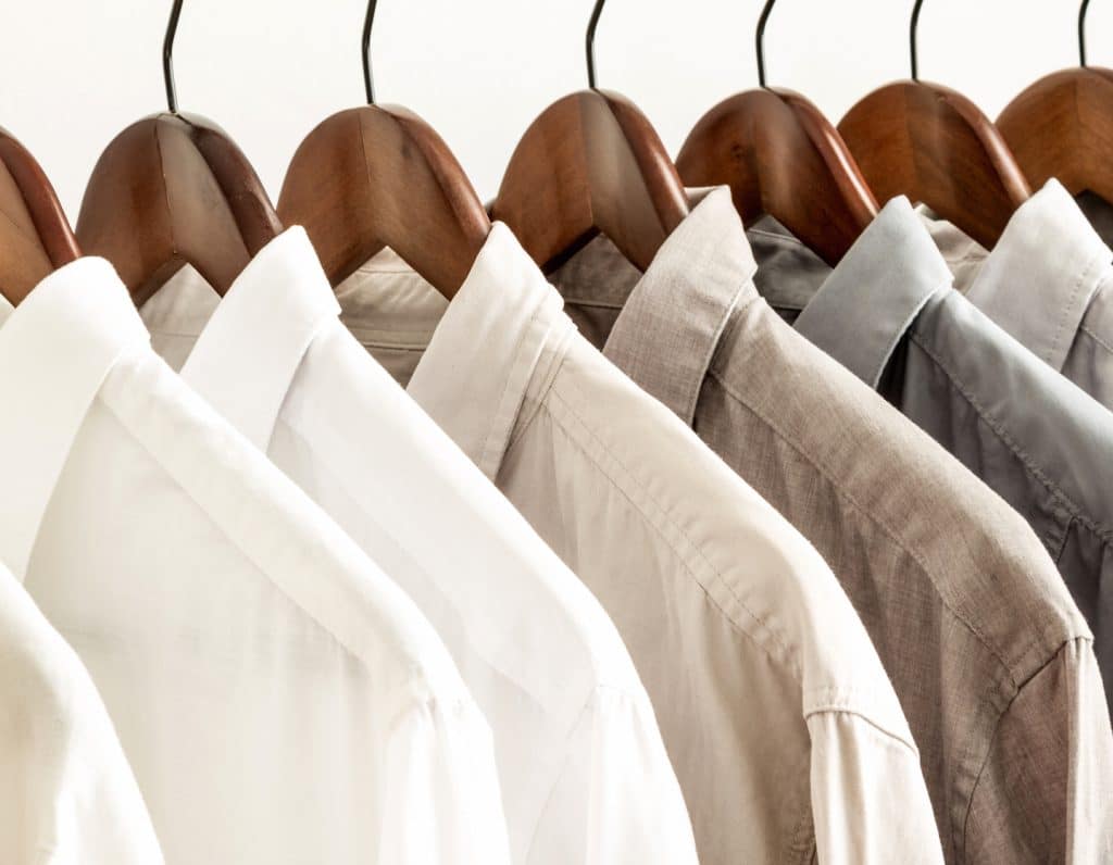 Organised Closet of shirts