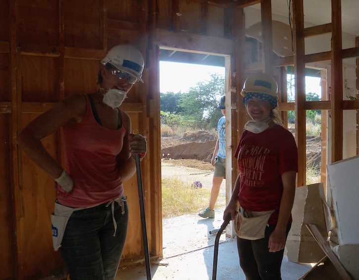 Habitat For Humanity Ruth Bailey working with woman