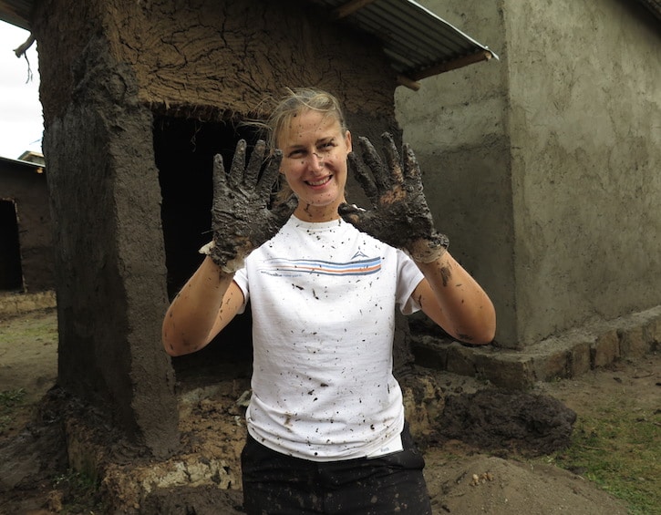 Habitat For Humanity Ruth Bailey holding up hands