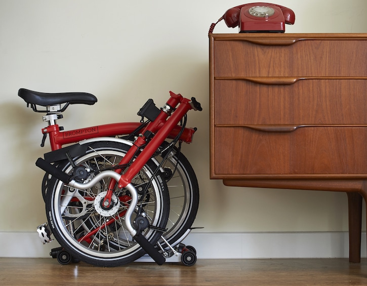 Brompton folded bike