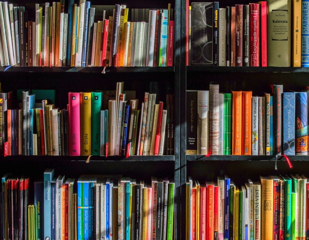 Books on a bookshelf