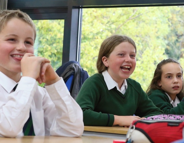 Malvern College kids in classroom