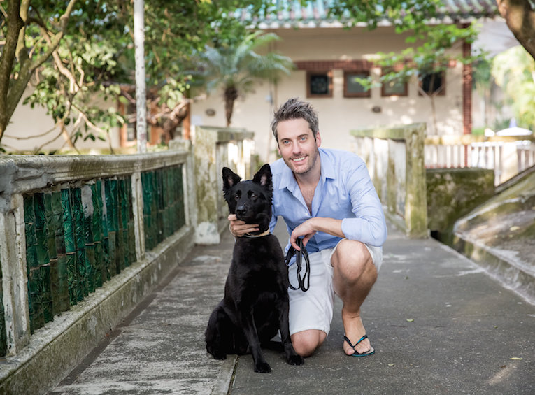 Tom Watkins with dog