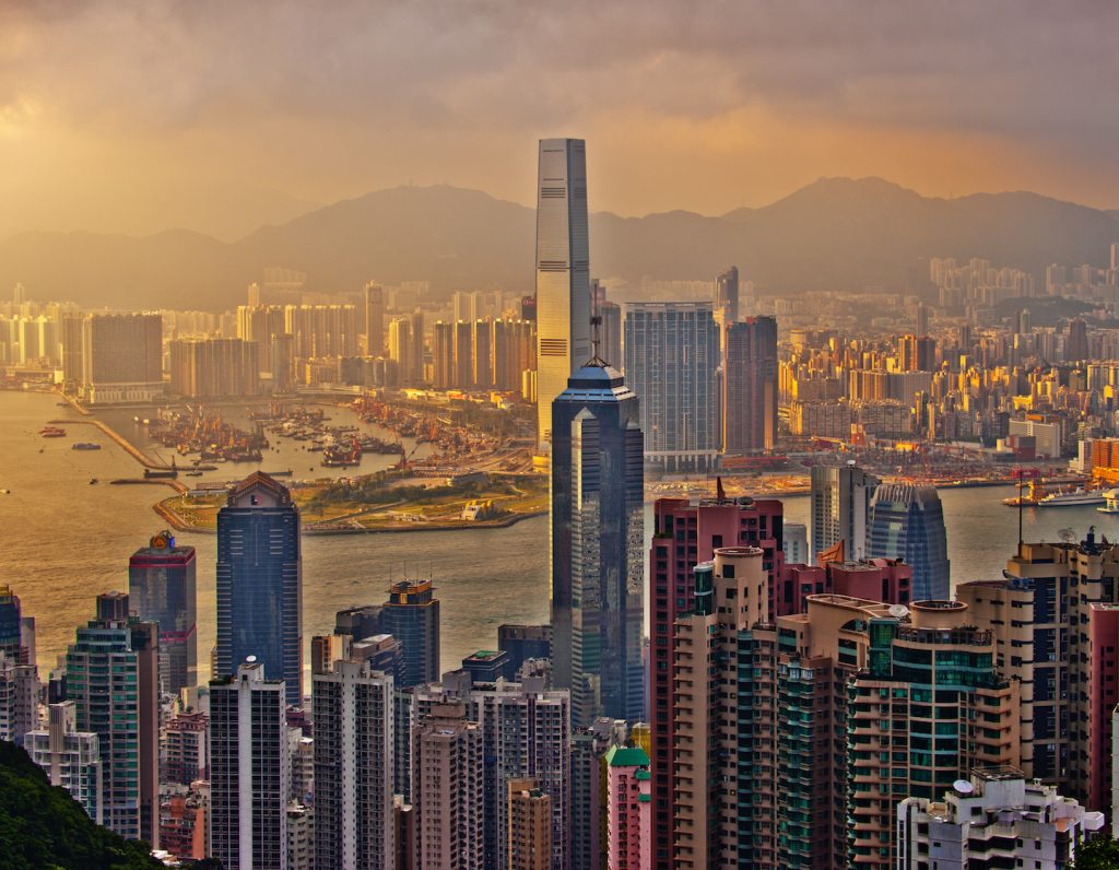Hong Kong skyline visitors