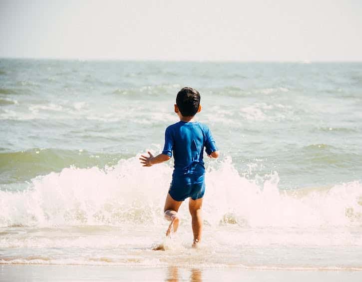 Boy at beach saltwater drowning