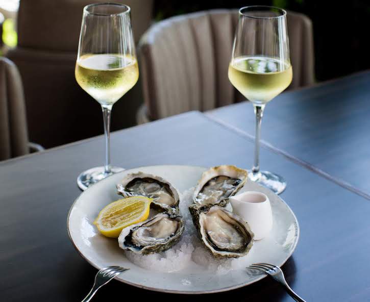 Tipsy oysters wine