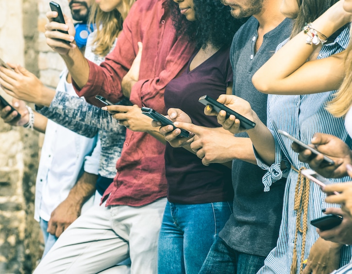 Teens on phones