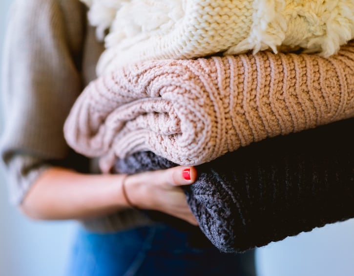 woman doing laundry