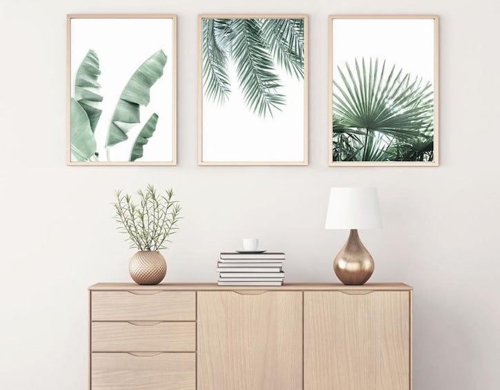 Nature inspired interior design artwork