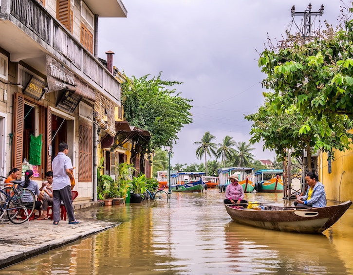 Hoi An da nang vietnam flood wet season