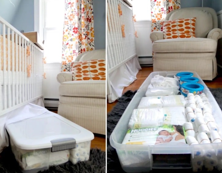 home hacks tips and tricks cot storage