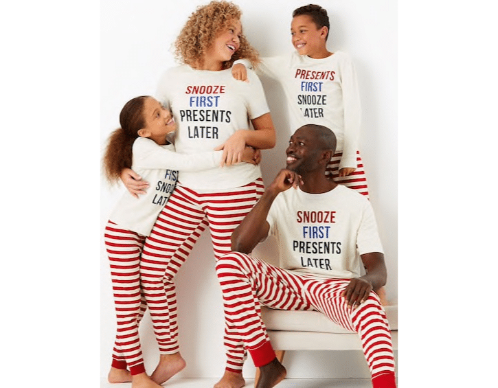 style festive family fashion matching pyjamas m&s