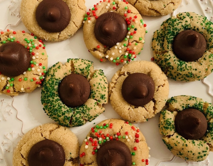 parties play eat christmas baking peanut butter blossoms