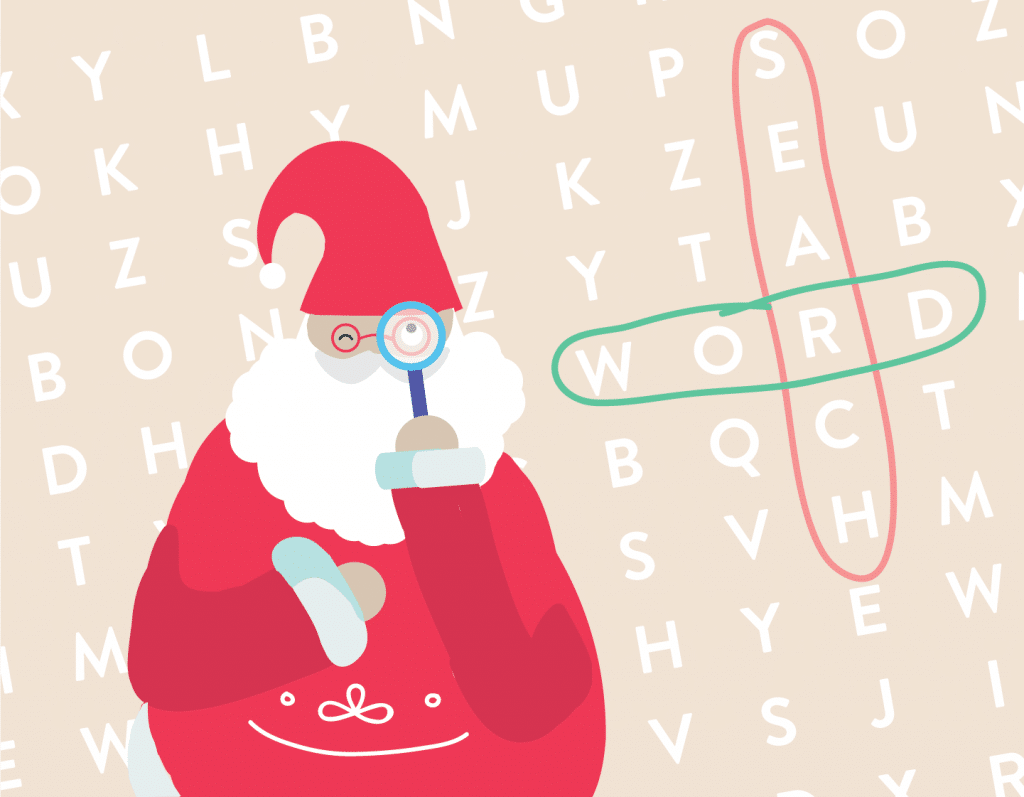 learn christmas word search