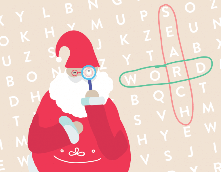 learn christmas word search