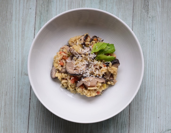 eat midweek meals winter recipes mushroom risotto