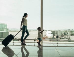 feature Hong Kong international airport with kids travel