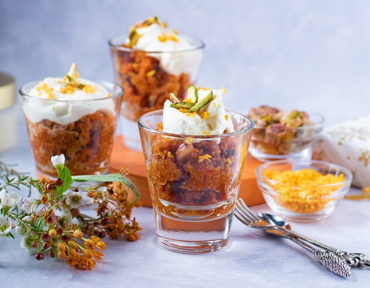 one wholesome meal recipe carrot halwa trifle