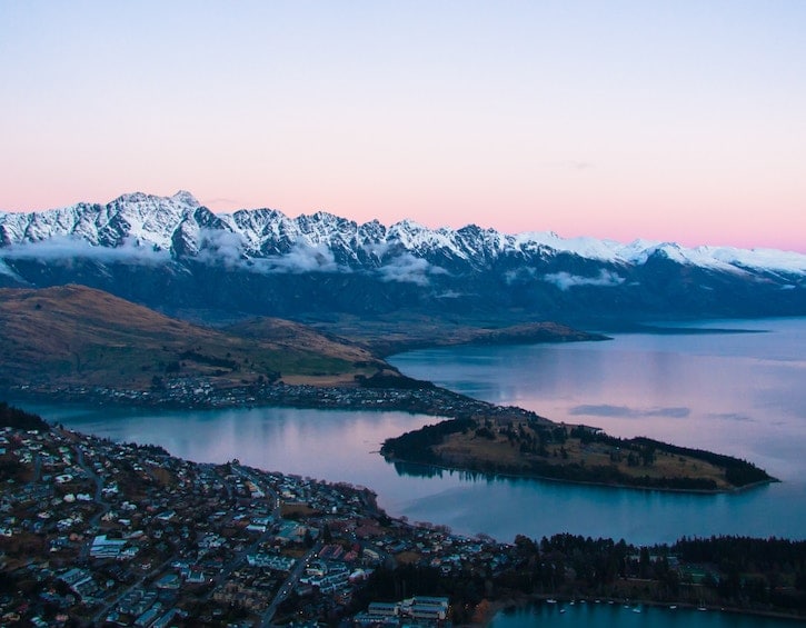 travel Queenstown New Zealand sunset