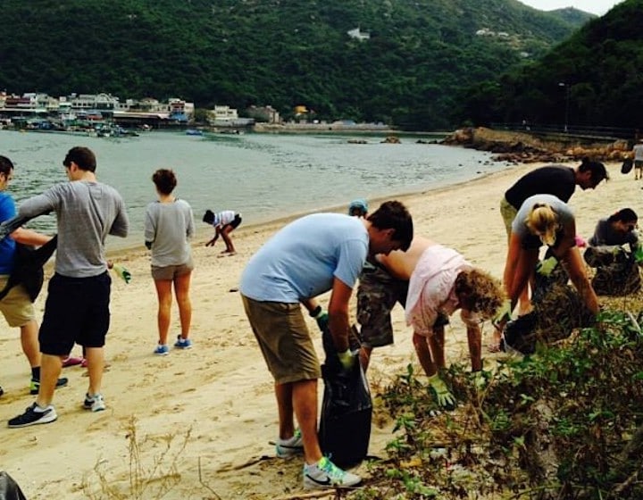 the hive beach cleanup