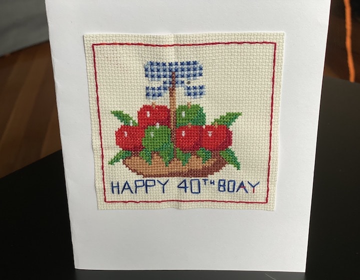 handmade gifts cross stitch card parties play