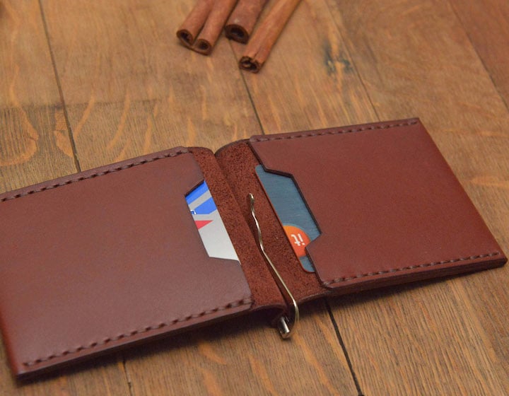 slim leather wallet workshop