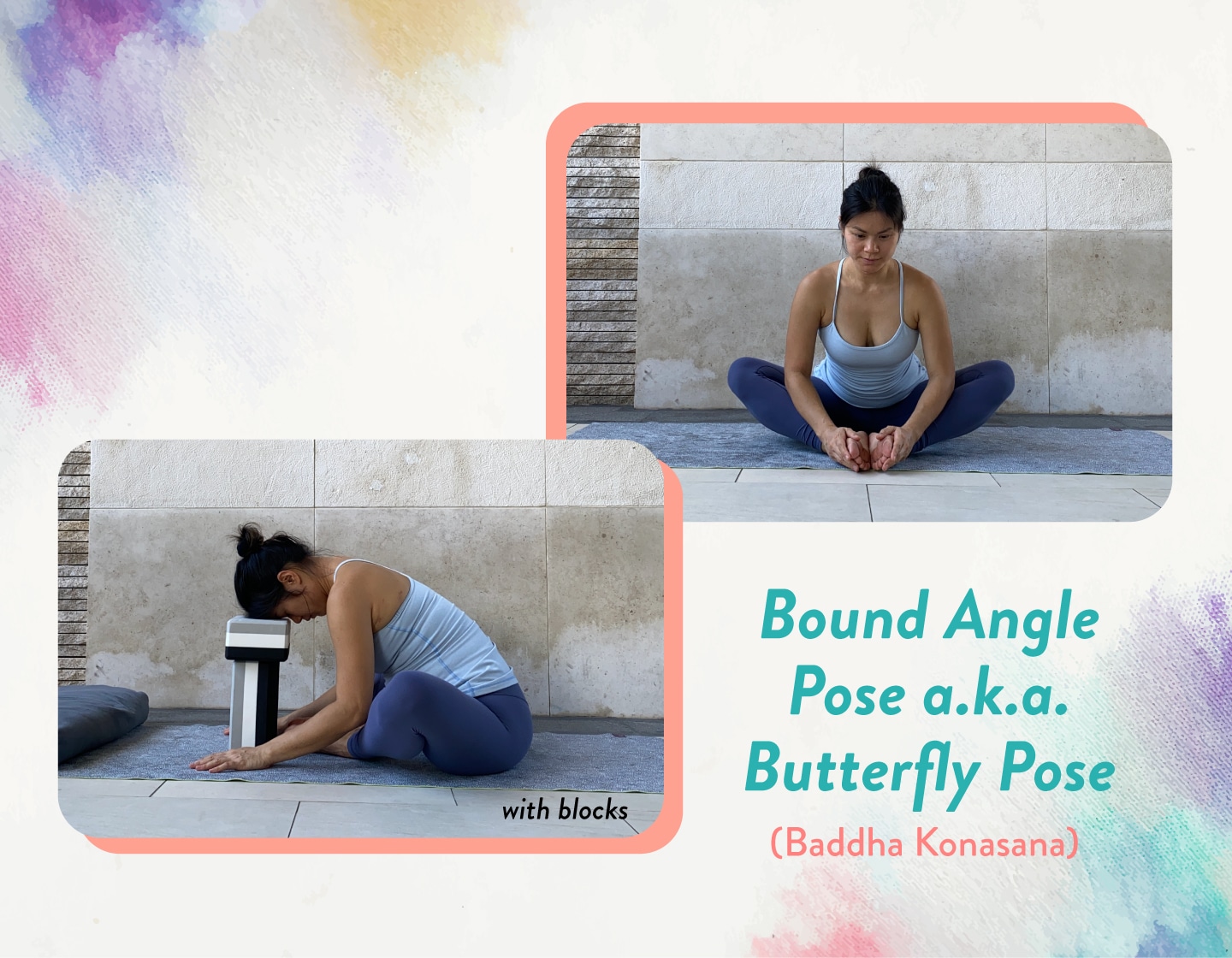 safe prenatal yoga Bound Angle pose