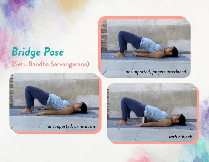 safe prenatal yoga Bridge pose