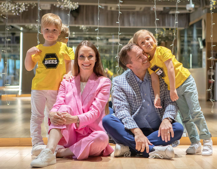 Katya Virshilas, Klaus Kongsdal and their children at BallroomBees