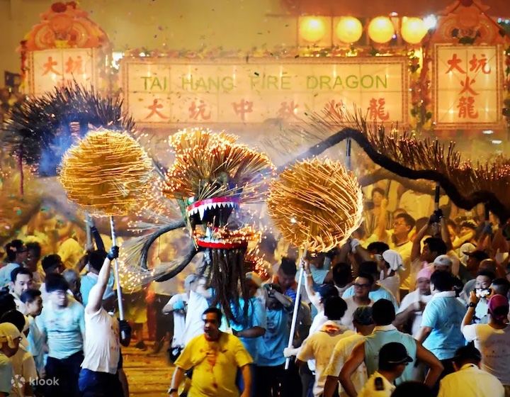 mid autumn festival hong kong 2024 tai hang fire drafon dance