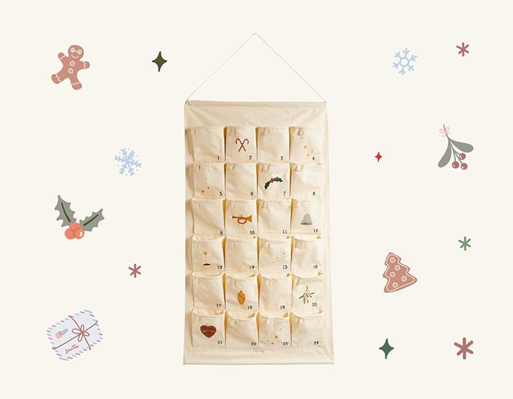 KONGES SLØJD Cotton Noel Christmas Reusable Advent Calendar