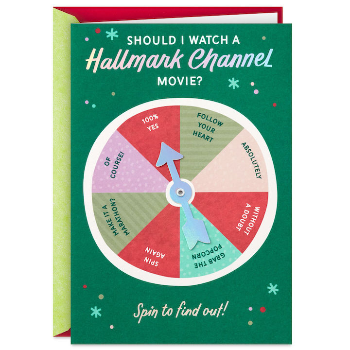 green christmas card wheel