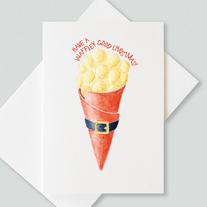 hong kong style waffle christmas card