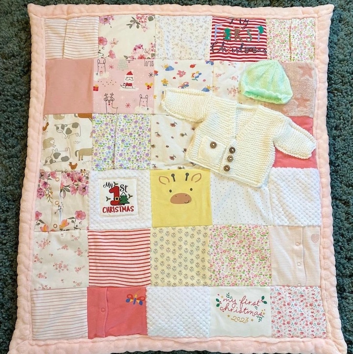 baby memory quilt mother's day gift